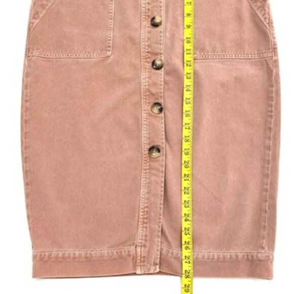 Free People Button Front Midi Utility Skirt Womens Size 12 - Picture 12 of 12